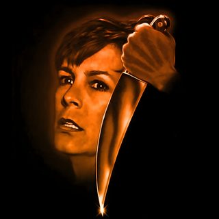 a movie poster for halloween with a woman holding a knife Halloween H20 Halloween H20 Movie Poster, Halloween H20 Movie, Halloween 5 Jamie Lloyd, black
