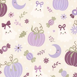 Ghost Pumpkin, Ghost, Pastel Pastel Halloween Medium-pumpkin Patch Ghost Pumpkin, Ghost, Pastel, linen