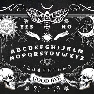 an old fashioned alphabet with skulls and moths Halloween Ouija Planchette Spirit Board Background, Ouji Board, Ouji Board Drawing, black