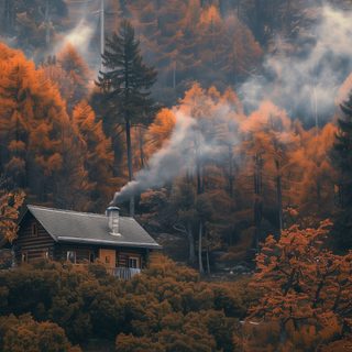 Autumn Cabin Retreat, Cozy Cabin In Autumn Forest, Cozy Getaway Inspiration, Fall Vacation Ideas, Rustic Forest Cabin, Autumn Aesthetic Ipad Wallpaper, Autumn Wallpaper 4k Ipad, Autumn Wallpaper Desktop Aesthetic, Fall Desktop Wallpaper 4k Autumn Halloween 4k Autumn Cabin Retreat, Cozy Cabin In Autumn Forest, Cozy Getaway Inspiration, dark slate gray