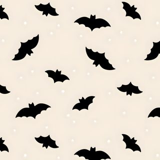 black bats are flying in the air on a white and beige background with tiny dots Halloween Bats Desktop Cute Halloween Backgrounds, Cute October, Halloween Background Pinterest, antique white