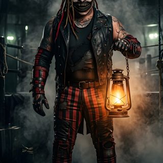 a man with dreadlocks holding a lantern in his hand and wearing plaid pants Wwe Halloween Ronaldo Images, Bray Wyatt, Tna Impact, Wrestling Superstars, Realistic Art, Lucha Libre, black