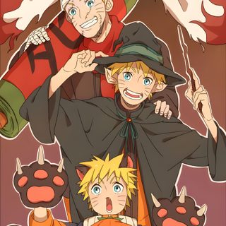 an anime poster with many different characters on it Naruto Halloween Naruto Halloween Gif, Naruto Halloween Drawing, Naruto Pumpkin, sienna