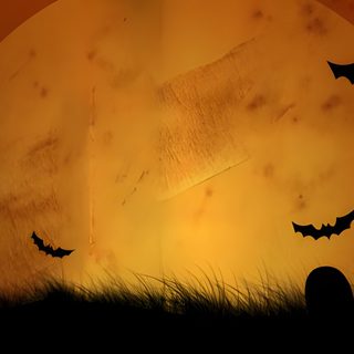 a cemetery with bats flying over it at night Halloween Fb Purple Cemetery Halloween Background Banner, Halloween Slideshow, Halloween Gif Pc, saddle brown
