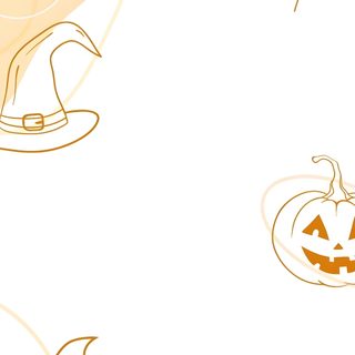 an orange halloween background with pumpkins, spider web and candlesticks on it Subtle Halloween Spooky Story Background Ideas, Fall Story Backgrounds, Halloween Story Background, white