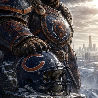 a large bear wearing a helmet and holding a football in its paws on top of a snowy mountain Chicago Bears Halloween Bear Pictures, Bears, Chicago Bears, Football Team, Hockey, Chicago, dark slate gray