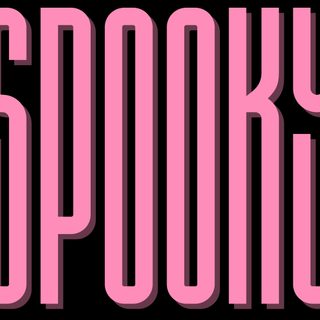 the word spooky in pink on a black background Pink Halloween Words Custom Pink Background Spooky Art, Pink Spooky Aesthetic, Pink Spooky Pattern Design, dim gray