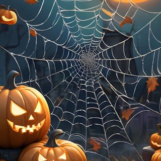 halloween pumpkins and spider web with full moon in the background Lock Screen Ipad Lock Screen Halloween Ipad Halloween Image, 3d Iphone Halloween, Halloween Screensavers, dark slate gray