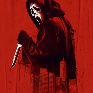 a man in a hoodie holding a knife and wearing a mask over his face Halloween 6 firebrick
