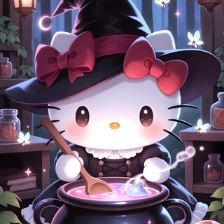 hello kitty is cooking in a caulder full of mushrooms and other items for halloween Halloween Hello Kitty 3d Hello Kitty Imagenes, Castle Bedroom Kids, Hello Kitty Backgrounds, dark slate gray
