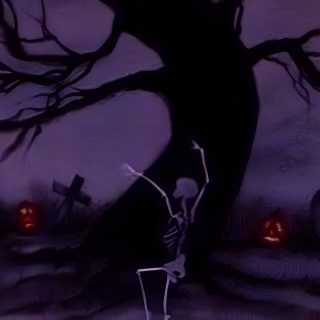 halloween scene with pumpkins and jack - o'- lanterns Halloween Facebook Cover Purple Halloween Header, Halloween Header Gif, Halloween Header Twitter Aesthetic, dark slate gray