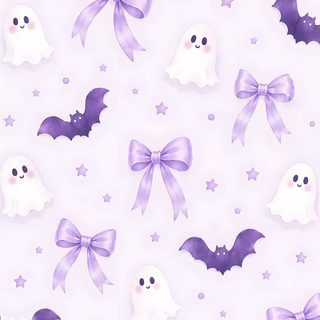 purple and white halloween themed wallpaper with bats, ghostes and stars on it Pastel Purple Halloween Cute Halloween, Funny Lockscreen, Original Iphone, Purple Halloween, white smoke