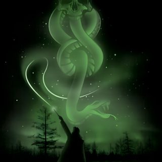 a person standing in front of a green light with a snake on it's back Slytherin Halloween Dark Mark Tattoos, Slytherin, Harry Potter Fondos De Pantalla, Diego Armando, black