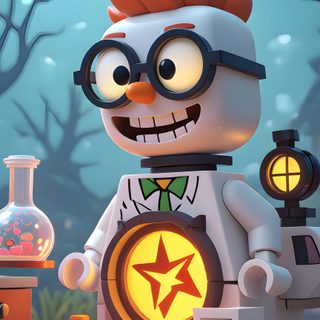 a cartoon character with glasses and a star in front of some pumpkins on the ground Halloween Lego Iphone, Halloween Cartoon 4k, Cool Lego Phone, Full Hd Lego Phone, 4k Lego, light slate gray