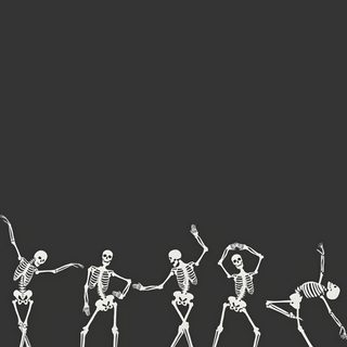 three skeletons are dancing in the dark Halloween Dance Skeletons Doing Things, Skeleton, Skeleton Dancing, Dancing Skeleton, Dance, dark slate gray