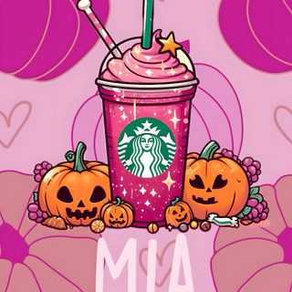 starbucks halloween wallpaper with pumpkins and jack - o'- lanterns on it Halloween Starbucks Preppy Pink Fall, Fall Roller Rabbit, Preppy Homescreen Halloween, Starbucks Preppy, plum
