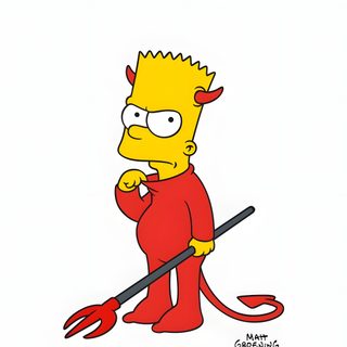 the simpsons character is holding a wrench and looking at his face while wearing red Bart Simpson Halloween Bart Simpson Costume, Custom Beer Pong Tables, Simpsons Halloween, white smoke