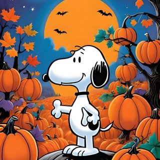 a cartoon dog standing on top of a pile of pumpkins Charlie Brown Halloween Background Snoopy Halloween, Halloween Snoopy, Snoopy Pumpkin, sienna