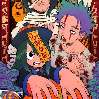 an anime poster with two people and a pumpkin Mha Halloween Phone Mha Fall, Mha Thanksgiving, My Hero Academia Thanksgiving, Aesthetic Mha Halloween, sienna