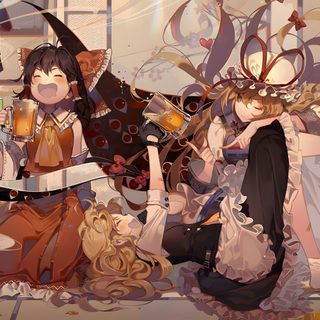Marisa And Patchouli, Touhou Wallpaper, Touhou Discord Banner, Touhou Banner, Touhou Anime Background, Touhou City, Touhou Painting, Touhou Spaghetti, Touhou Reisen And Tewi Touhou Halloween Marisa And Patchouli, Touhou, Touhou Discord Banner, Touhou Banner, gray