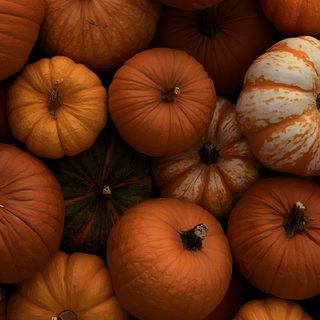 a pile of pumpkins sitting next to each other Fall/autumn Halloween Pumpkin Aesthetic saddle brown