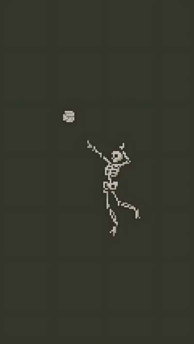 an old - school computer game with a man catching a frisbee in the dark Volleyball Halloween Volleyball Homescreen, Volleyball Cool, Volleyball Setter, dark slate gray