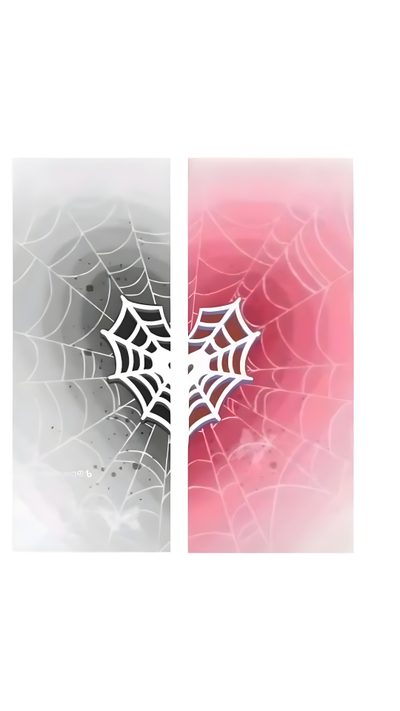 two pictures with spider webs on them and one is red, the other white Matching Halloween For Best Friends Sister, Friendship, Best Friend, Bff Matching, Diy Drawing Books, white