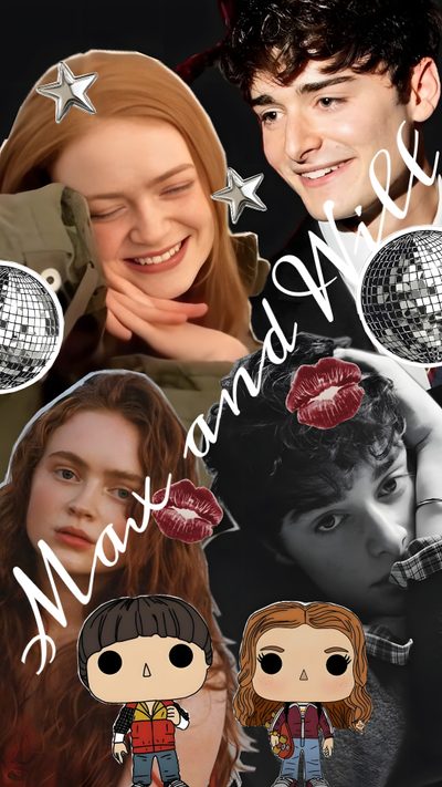 two people are smiling and one is holding a disco ball Max And Tommy Halloween Stranger Things Aesthetic, Stranger Things, dark olive green