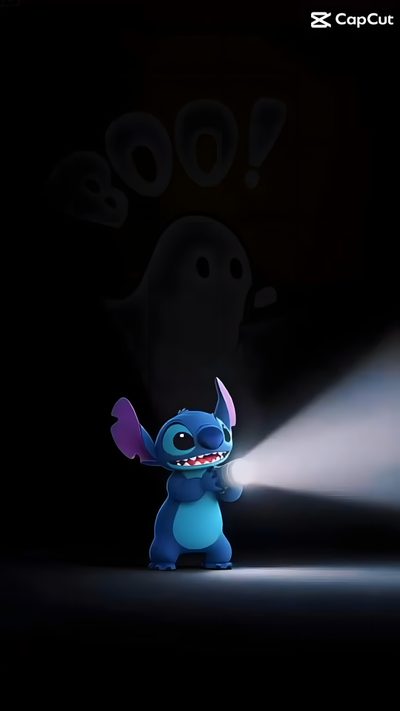 the stitcher from stitchers is standing in front of a black background with a light coming Lock Screen Stitch Halloween Stitch Halloween, Halloween Stitch, 3d Iphone Stitch, Live Stitch, black