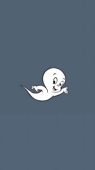 an animated ghost floating in the air on a dark blue background with white outlines Casper Halloween Casper Cartoon, Casper 3d, Cute Casper, Casper 4k, Casper Aesthetic, dim gray