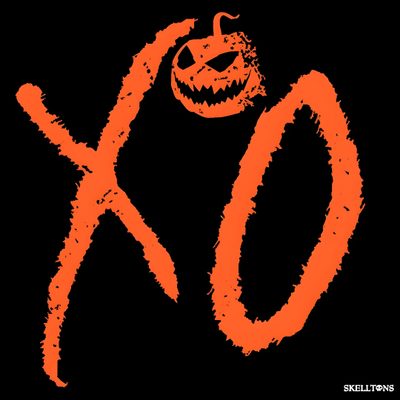 an orange xo with a jack o lantern on it The Weeknd Halloween Cover Pics, Orange Icons, Anime Tattoos, The Weeknd Background, The Weeknd Poster, black