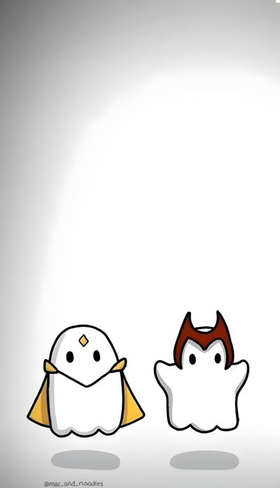 two cartoon characters standing next to each other Marvel Halloween Simple Marvel Characters, Marvel Ghost, Marvel Characters Halloween, white smoke