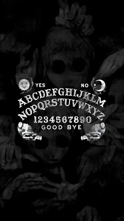 a black and white photo with the words booze written in gothic font on it Halloween Ouija Planchette Halloween Ouija, Movie Posters, Ouija Board Desktop, Ouija Board Scary, black