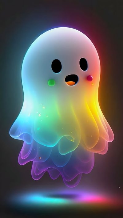 an animated jellyfish floating in the water with its eyes open and glowing brightly colored Rainbow Halloween Fond D'écran Mickey Mouse, Cool Galaxy, Glitch, Abstract Art, Iphone, dark slate gray