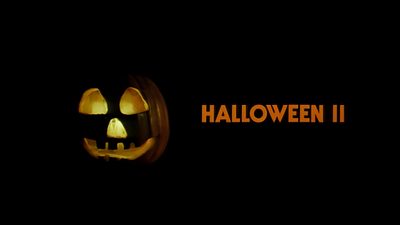 a pumpkin with the words halloween ii carved into it's face in front of a black background Halloween 2 Halloween 2 1981 Pumpkin, Halloween 1978 Screencaps, Halloween 1978 4k, black