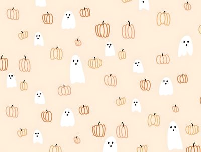 an orange and white halloween pattern with ghost, pumpkins and ghost faces on it Halloween Ipad With Ghosts Macbook Aesthetic, Halloween Ipad, Taylor Swift New Album, antique white