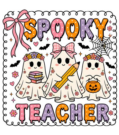 Cricut Stencils, Busy At Work, Teacher Design, English Class, Holiday Themes, Cute Doodles, Cricut, Doodles, Rainbow Halloween Teacher Cricut Stencils, Busy At Work, Teacher Design, English Class, Holiday Themes, white