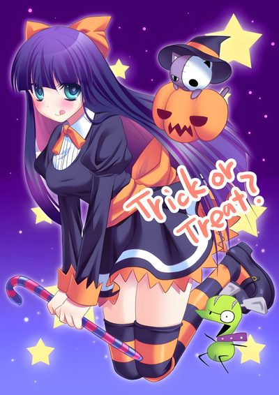 Ô Panty And Stocking Anime, 2nd Baby, Art Gift, Favorite Character, Cute Designs, Trick Or Treat, Halloween, Magical Girl, Holidays Halloween Happy Halloween Stockings Panty And Stocking Anime, 2nd Baby, Art Gift, Favorite Character, dim gray