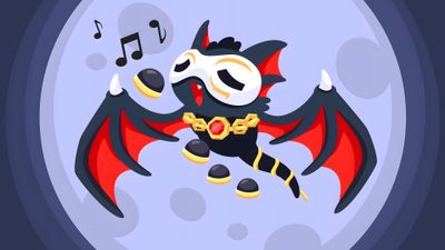 a cartoon bat flying through the air with music notes Adopt Me Halloween Ghost Dragon Adopt Me, Kitty Bat Adopt Me, Adopt Me Pc, light steel blue