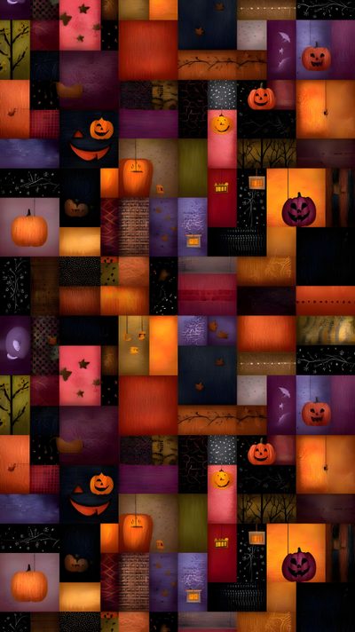 an image of halloween pumpkins and jack - o'- lanternes in different colors Halloween Celtic Tiles Custom Halloween, Tablet, maroon