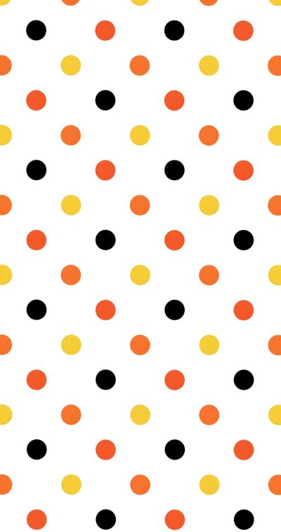 an orange, black and white polka dot pattern on a white background that is seamlessly Halloween Polka Dot Orange Polka Dot Background Aesthetic, Orange And White Polka Dot Background, Fall Polka Dot,