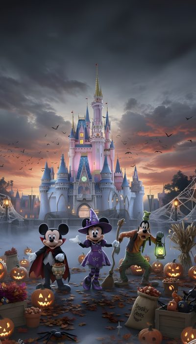 Happy Halloween Pictures, Halloween Disney, Disney Phone Backgrounds, Halloween Time At Disneyland, Disneyland Castle, Images Disney, Disney Background, Disney Phone Wallpaper, Disney Figurines Disney Halloween Screen Savers Happy Halloween Pictures, Halloween Disney, Disney Phone Backgrounds, dark slate gray