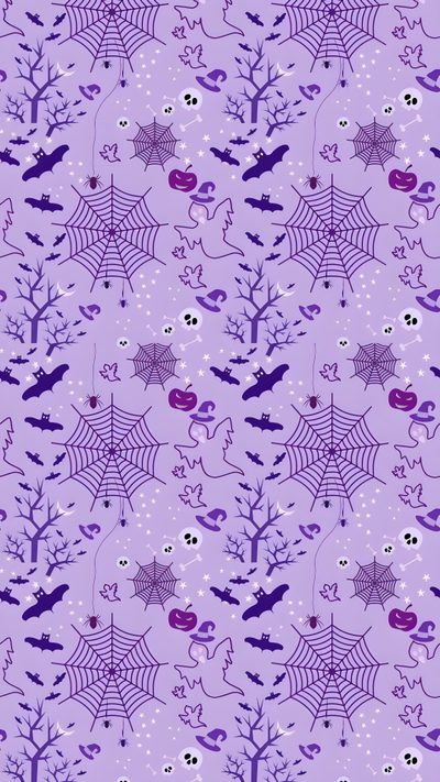 a purple background with halloween decorations and bats Halloween Jumble -faded Purple Purple Halloween Background Aesthetic, Halloween Backgrounds Purple, Purple Halloween Background Iphone, plum