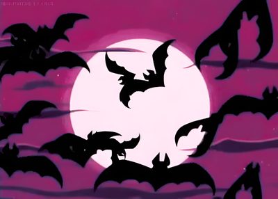 bats flying in front of a full moon with purple sky and clouds behind them, Pink Halloween Gif Halloween Gif Pink, Halloween Icon Gif, Pink Goth Gif, Pink Emo Gif, purple