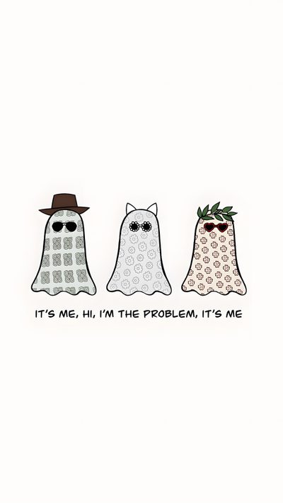 three ghostes with hats and glasses on their heads, one is wearing a hat Halloween Taylor Swift Taylor Swift Background Aesthetic, Taylor Swift Aesthetic, Ts, white smoke