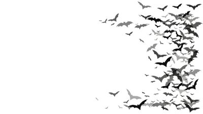 a flock of bats flying through the air Halloween Bats Desktop Bat Background Images, Bat Themed Background, Halloween Bats Transparent Background, white