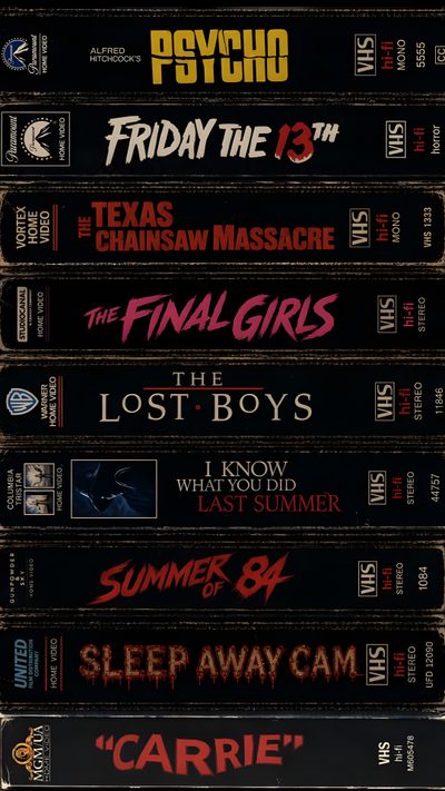 the poster for friday the 13th and friday the 13th shows in different font styles, including numbers Vhs Halloween Halloween Photography, Scary, Fall Mood Board, Gothic, Horror Lovers, Spooky Scary, black