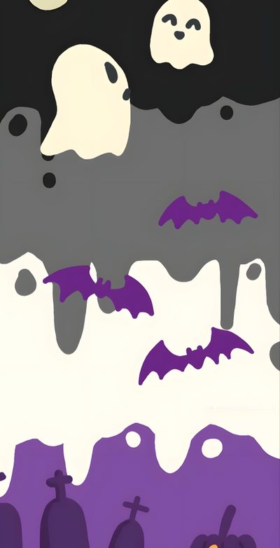 a halloween scene with bats and tombstones Nonbinary Halloween Ace Ghost, Asexual Cat, Halloween Pride, Aroace Halloween, Demisexual, slate gray