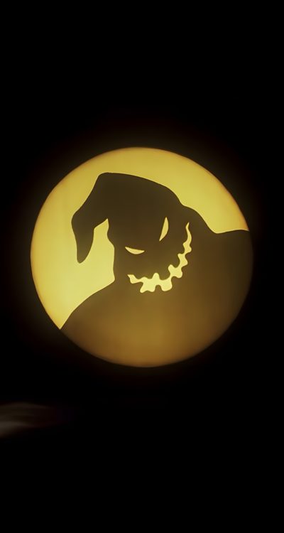 the silhouette of a dog is shown in front of a full moon with an evil face Halloween Bogey Halloween Oogie Boogie, Oogie Boogie Background, Aesthetic High Resolution Oogie Boogie, black