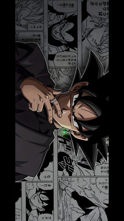 an anime character with green eyes and black hair Goku Black Halloween 4k Japanese Dragon Tattoo, Black Goku, Dragon Ball Tattoo, Goku, Samurai,